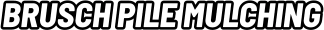BRUSCH PILE MULCHING